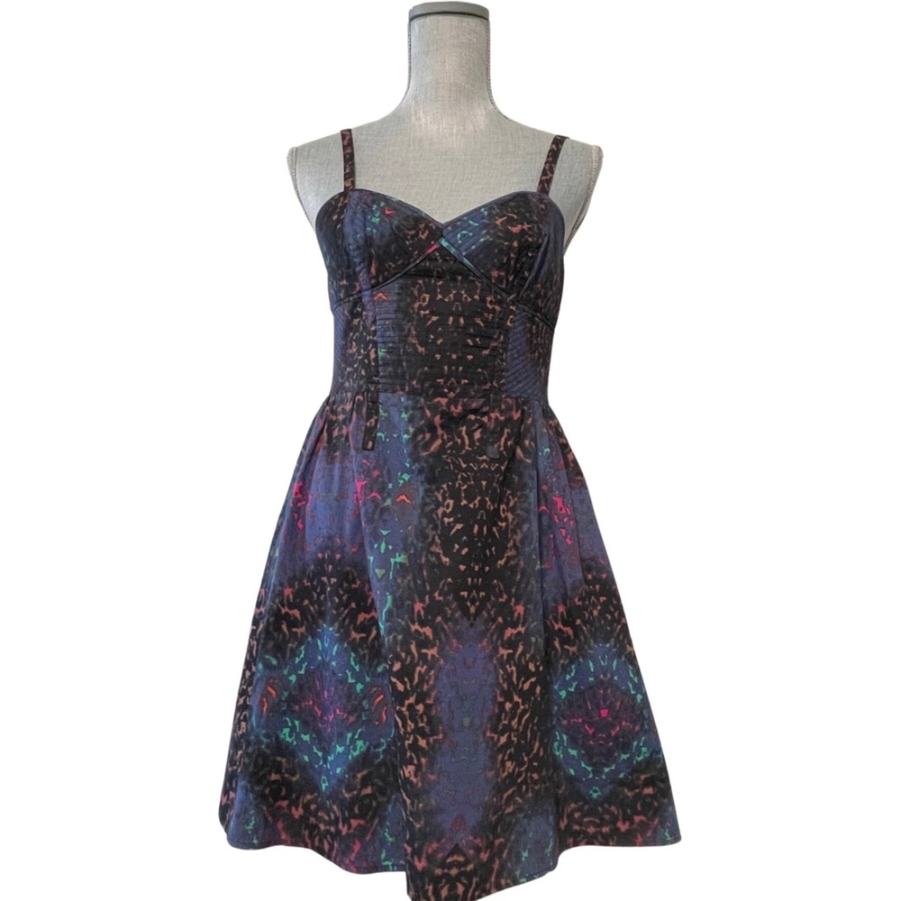 Urban Outfitters Silence and Noise dress corset sweetheart neckline dark floral